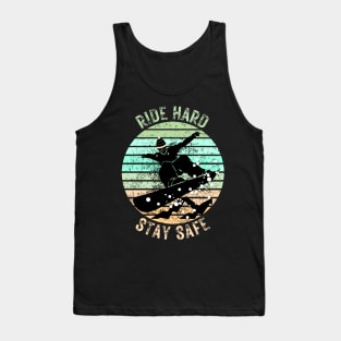 Ride Hard Stay Safe Snowboarder Tank Top